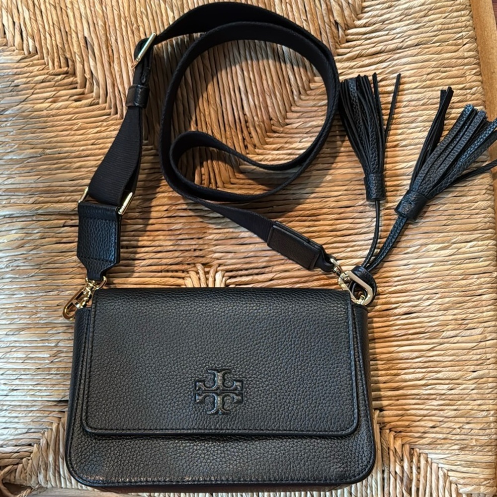 Tory Burch Black Crossbody Bag with Adjustable Strap